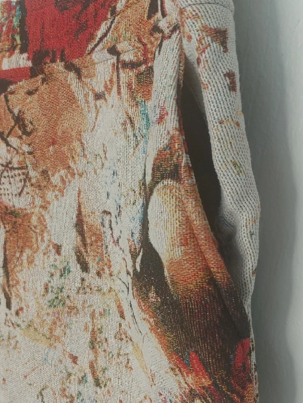 Abstract Print Men's Flat Front Shorts - Multicolor